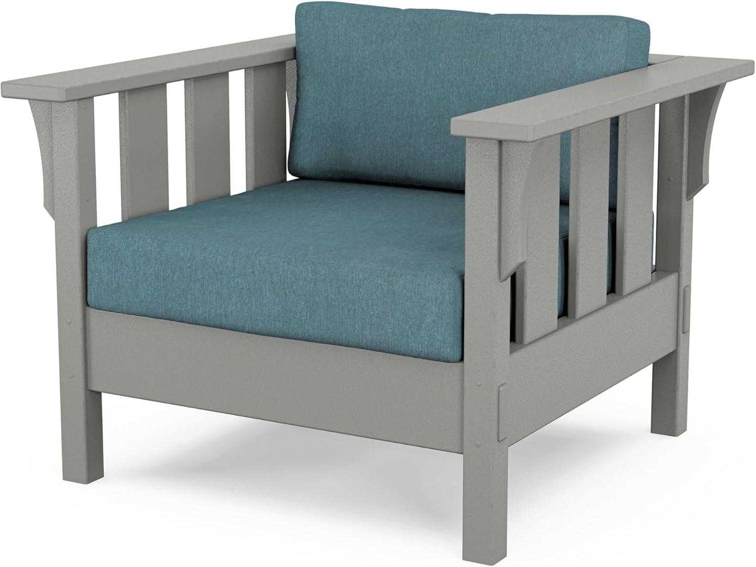 imageMartha Stewart by POLYWOOD Acadia 4Piece Deep Seating Set with Sofa in Slate Grey Ash CharcoalOcean Teal