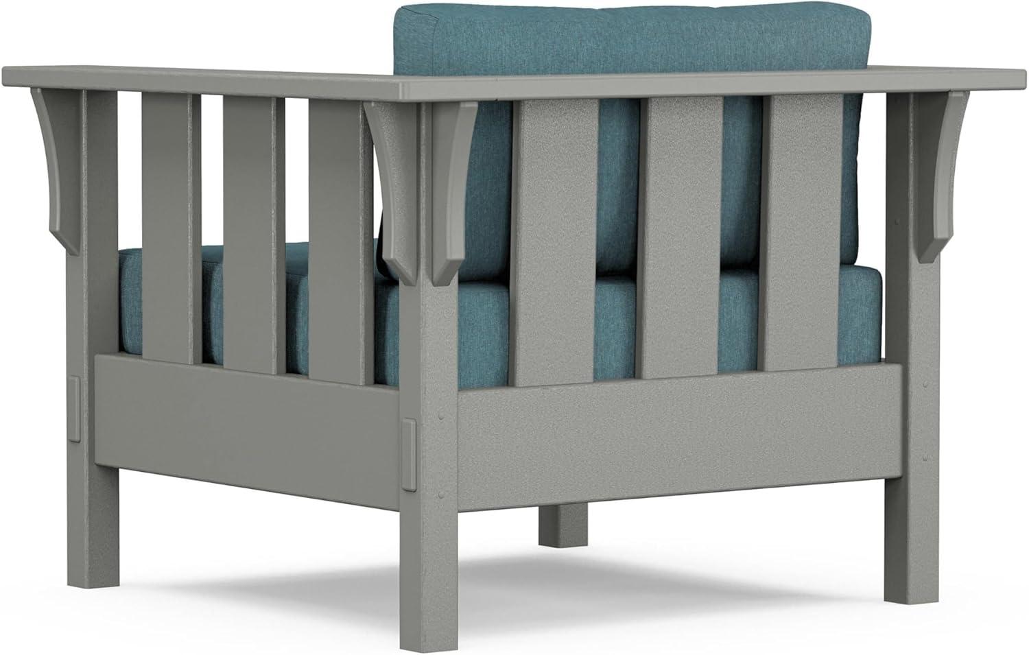 imageMartha Stewart by POLYWOOD Acadia 4Piece Deep Seating Set with Sofa in Slate Grey Ash CharcoalOcean Teal