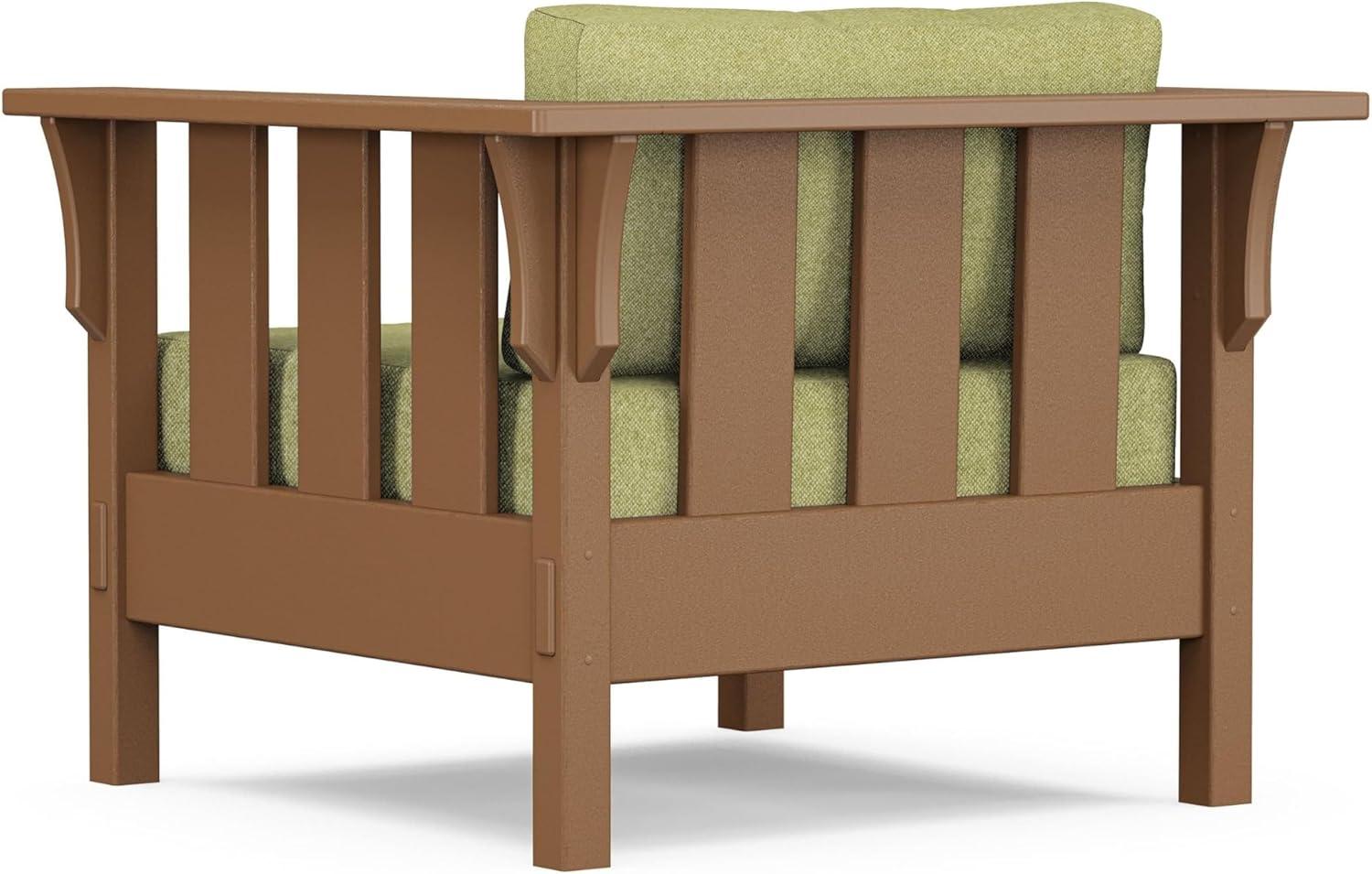 imageMartha Stewart by POLYWOOD Acadia 4Piece Deep Seating Set with Sofa in Teak Dune BurlapChartreuse Boucle