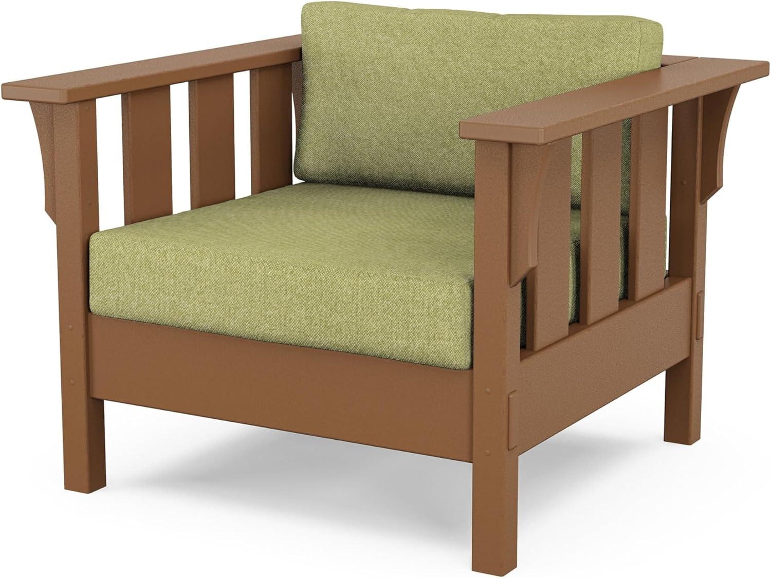 imageMartha Stewart by POLYWOOD Acadia 4Piece Deep Seating Set with Sofa in Teak Dune BurlapChartreuse Boucle