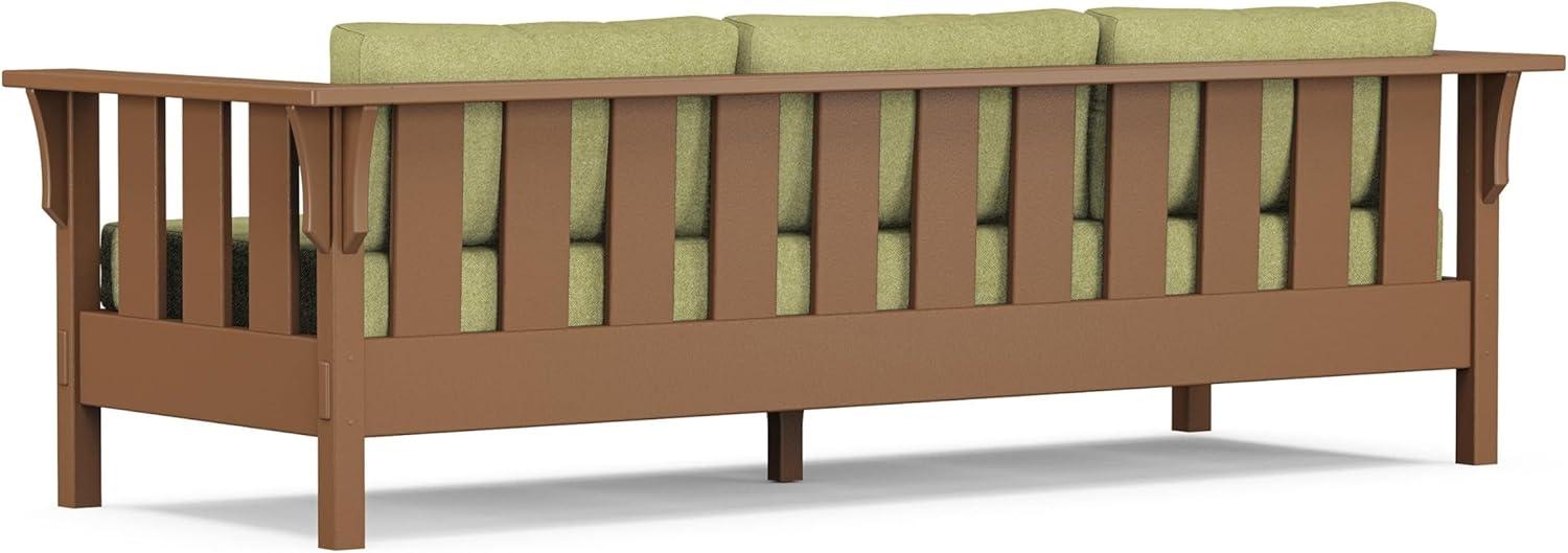 imageMartha Stewart by POLYWOOD Acadia 4Piece Deep Seating Set with Sofa in Teak Dune BurlapChartreuse Boucle