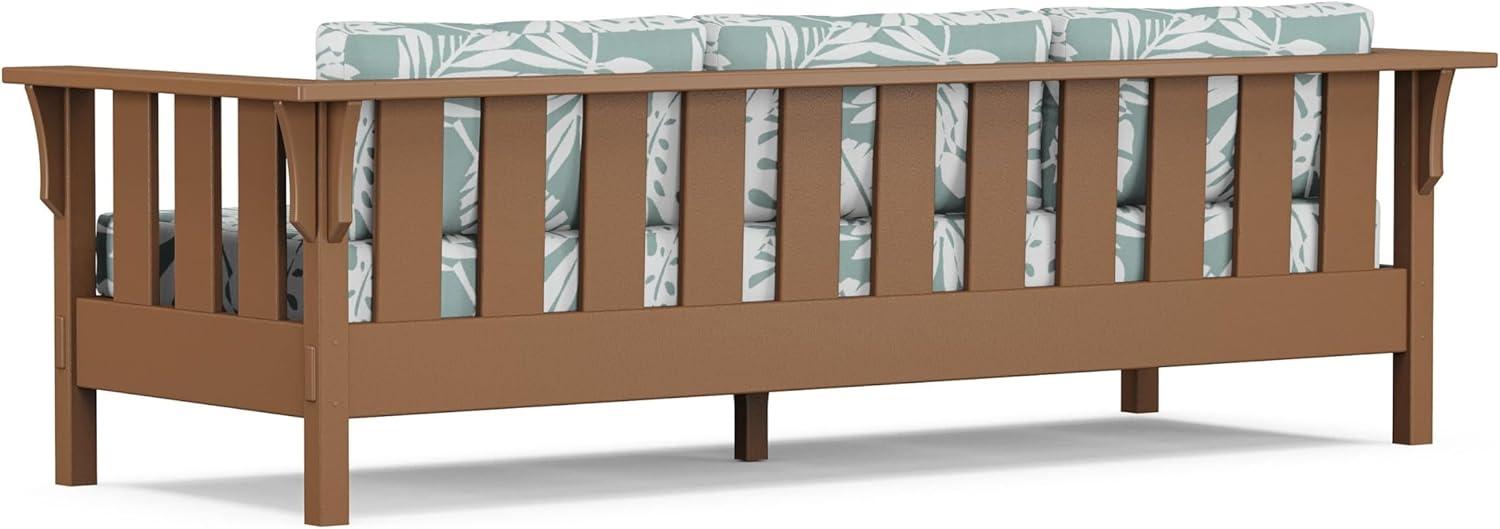imageMartha Stewart by POLYWOOD Acadia 4Piece Deep Seating Set with Sofa in Teak Dune BurlapLeaf Glacier Spa