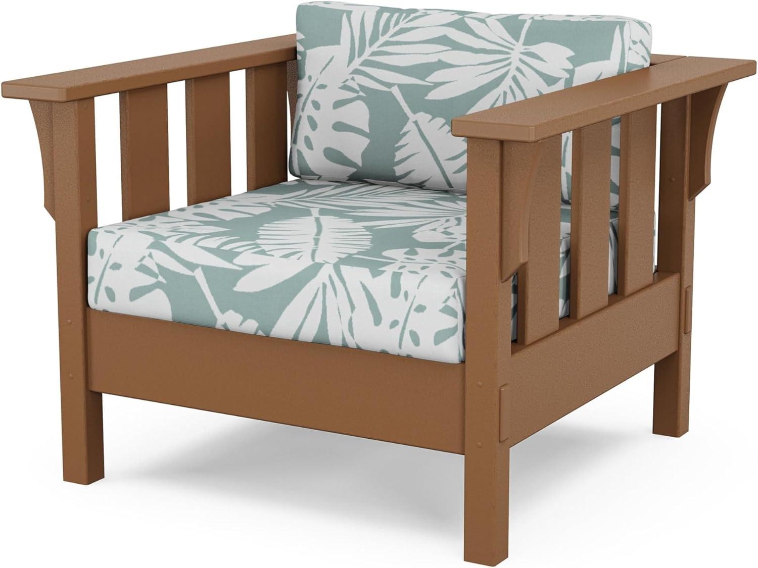 imageMartha Stewart by POLYWOOD Acadia 4Piece Deep Seating Set with Sofa in Teak Dune BurlapLeaf Glacier Spa