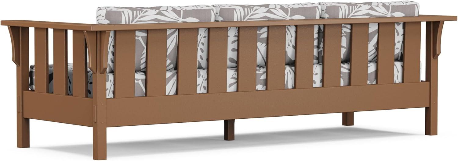imageMartha Stewart by POLYWOOD Acadia 4Piece Deep Seating Set with Sofa in Teak Dune BurlapLeaf Grey Mist
