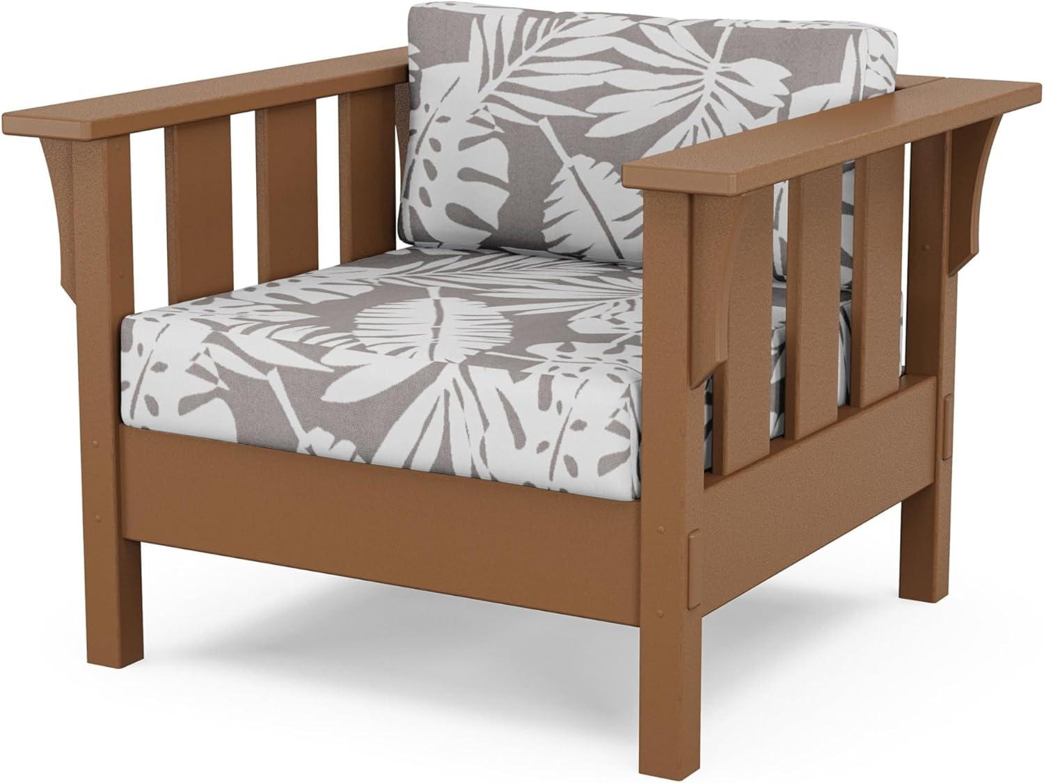 imageMartha Stewart by POLYWOOD Acadia 4Piece Deep Seating Set with Sofa in Teak Dune BurlapLeaf Grey Mist