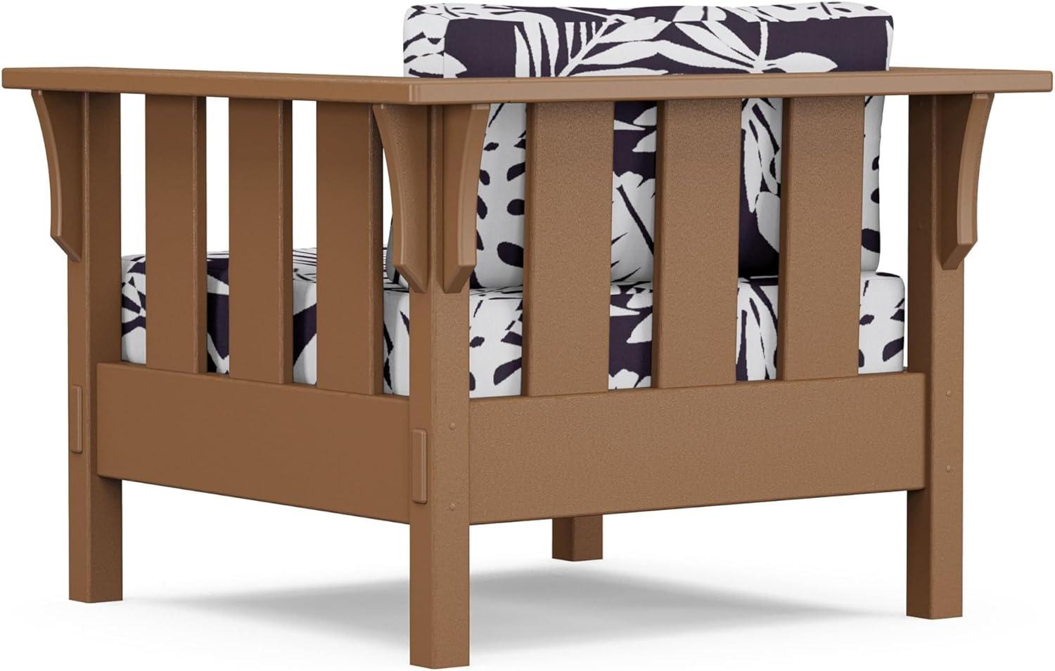 imageMartha Stewart by POLYWOOD Acadia 4Piece Deep Seating Set with Sofa in Teak Dune BurlapLeaf Navy