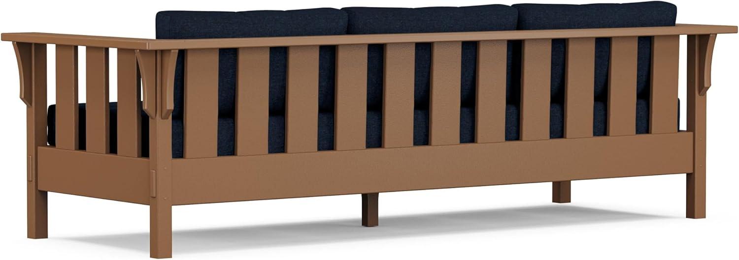 imageMartha Stewart by POLYWOOD Acadia 4Piece Deep Seating Set with Sofa in Teak Dune BurlapMarine Indigo