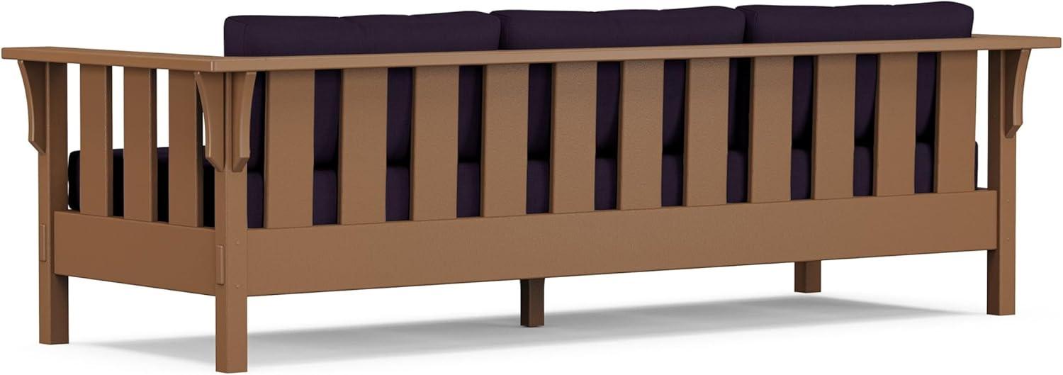 imageMartha Stewart by POLYWOOD Acadia 4Piece Deep Seating Set with Sofa in Teak Dune BurlapNavy Linen