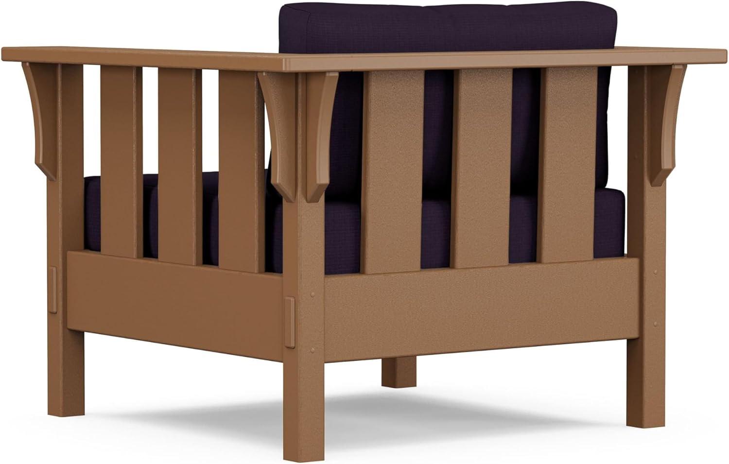 imageMartha Stewart by POLYWOOD Acadia 4Piece Deep Seating Set with Sofa in Teak Dune BurlapNavy Linen