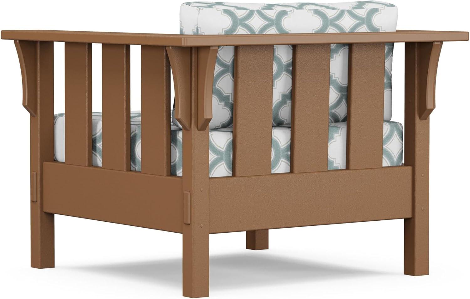 imageMartha Stewart by POLYWOOD Acadia 4Piece Deep Seating Set with Sofa in Teak Dune BurlapTrellis Glacier Spa