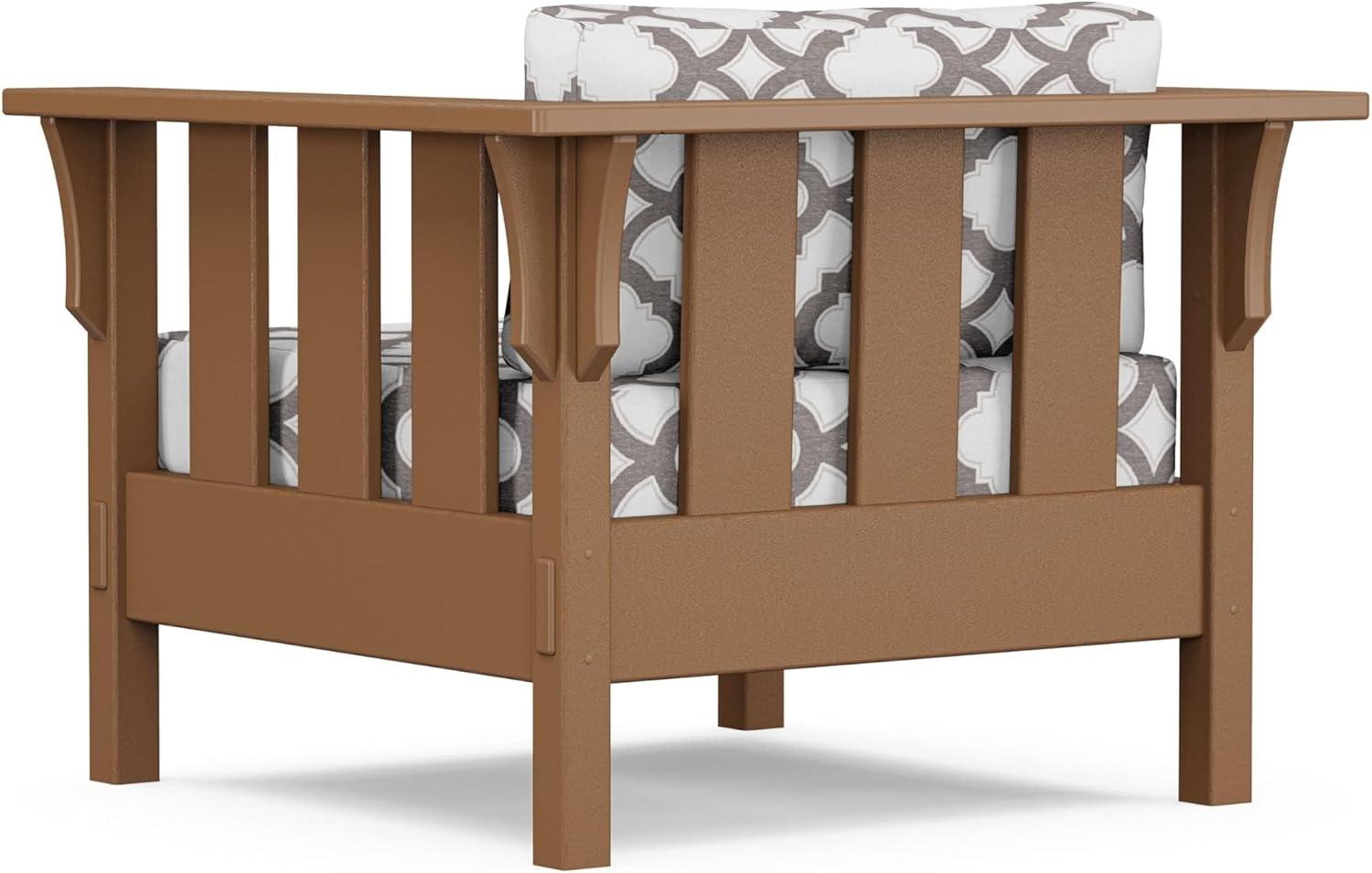 imageMartha Stewart by POLYWOOD Acadia 4Piece Deep Seating Set with Sofa in Teak Dune BurlapTrellis Grey Mist