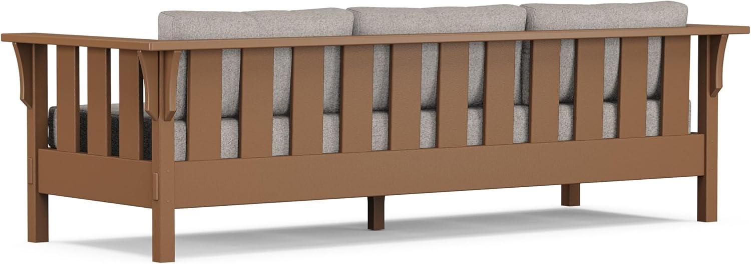 imageMartha Stewart by POLYWOOD Acadia 4Piece Deep Seating Set with Sofa in Teak Dune BurlapWeathered Tweed