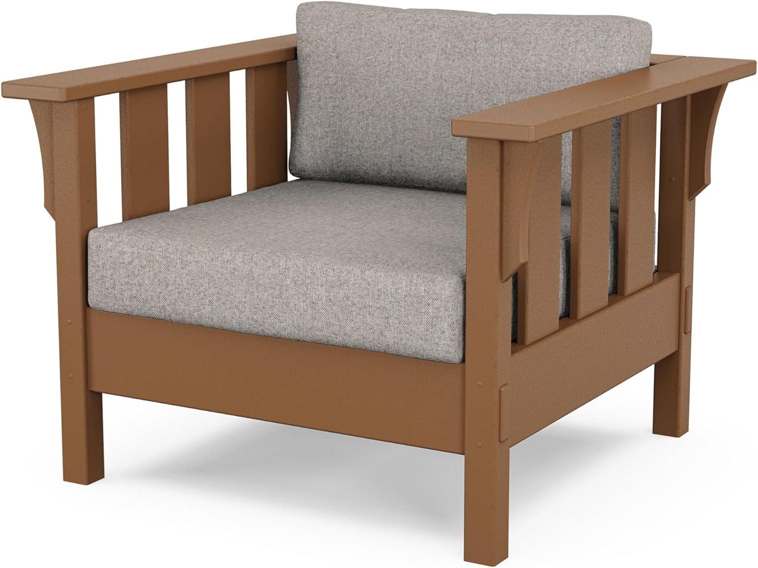 imageMartha Stewart by POLYWOOD Acadia 4Piece Deep Seating Set with Sofa in Teak Dune BurlapWeathered Tweed