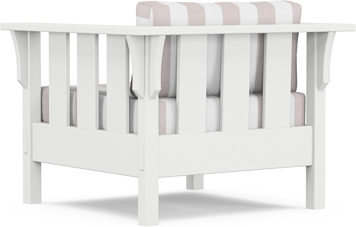 imageMartha Stewart by POLYWOOD Acadia 4Piece Deep Seating Set with Sofa in White Trellis Sky BlueCabana Stripe Dune Burlap