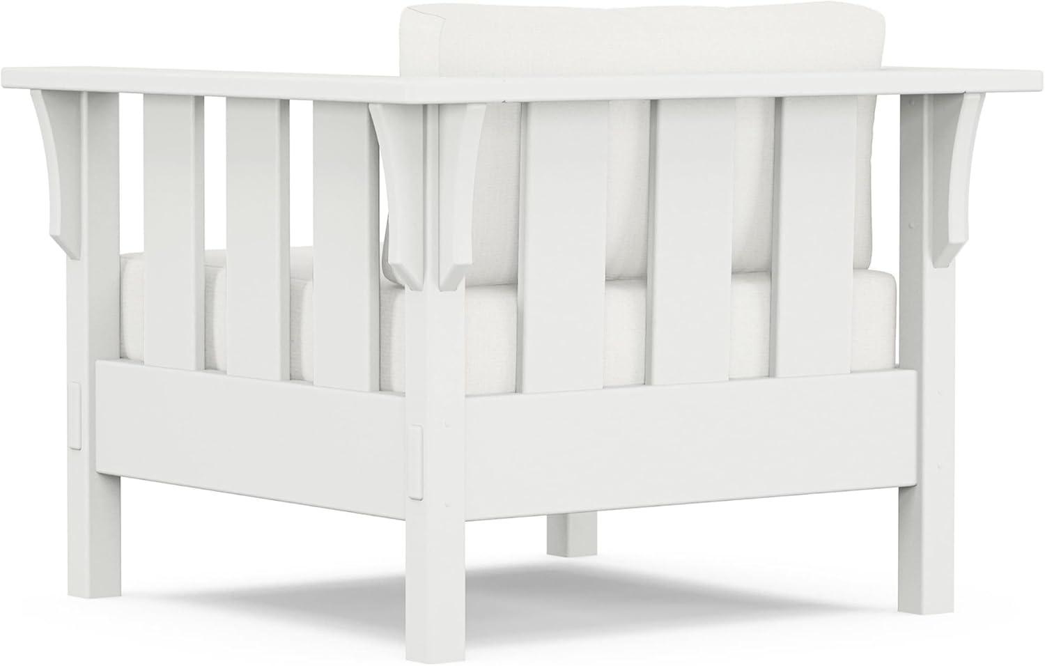 imageMartha Stewart by POLYWOOD Acadia 4Piece Deep Seating Set with Sofa in White Trellis Sky BlueNatural Linen