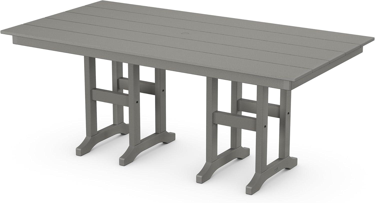 imageMartha Stewart by POLYWOOD Acadia 5Piece Farmhouse Dining Set with Benches in BlackSlate Grey