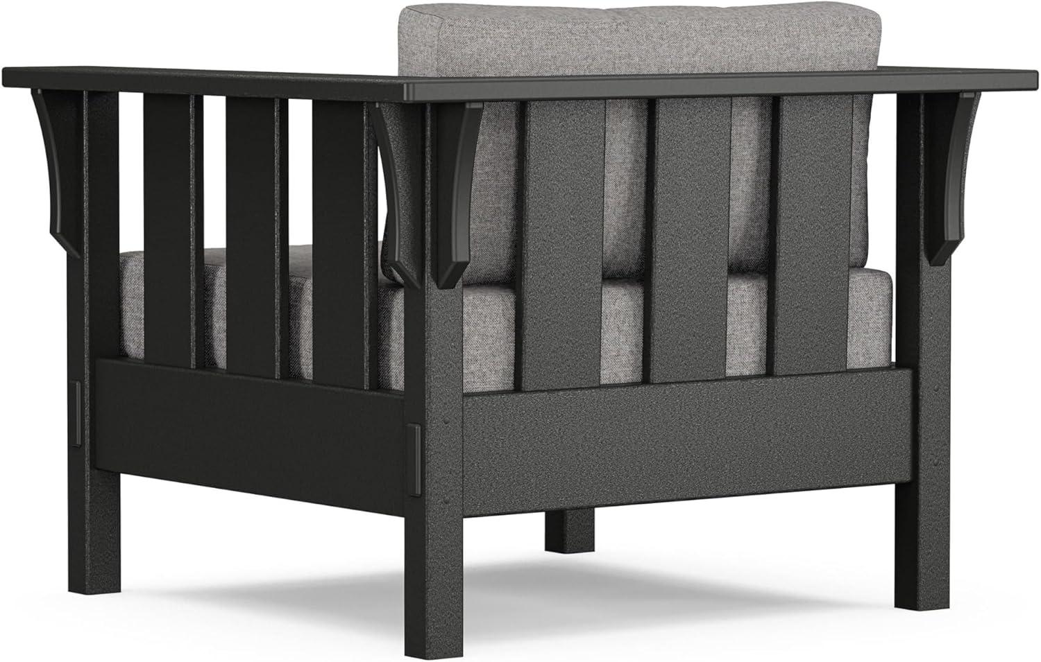 imageMartha Stewart by POLYWOOD Acadia Deep Seating Chair in Slate GreyNatural LinenBlack Grey Mist