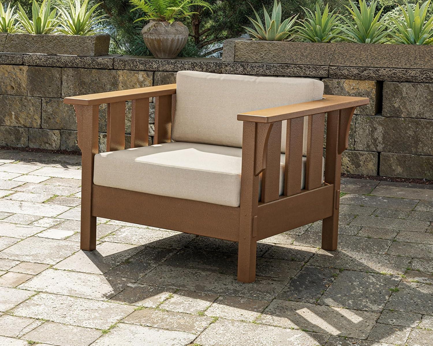 imageMartha Stewart by POLYWOOD Acadia Deep Seating Chair in Slate GreyNatural LinenSlate Grey Natural Linen
