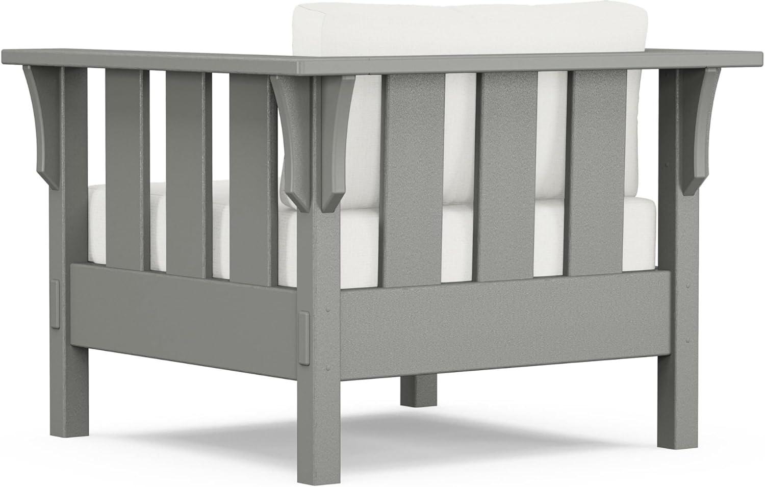 imageMartha Stewart by POLYWOOD Acadia Deep Seating Chair in Slate GreyNatural LinenSlate Grey Natural Linen