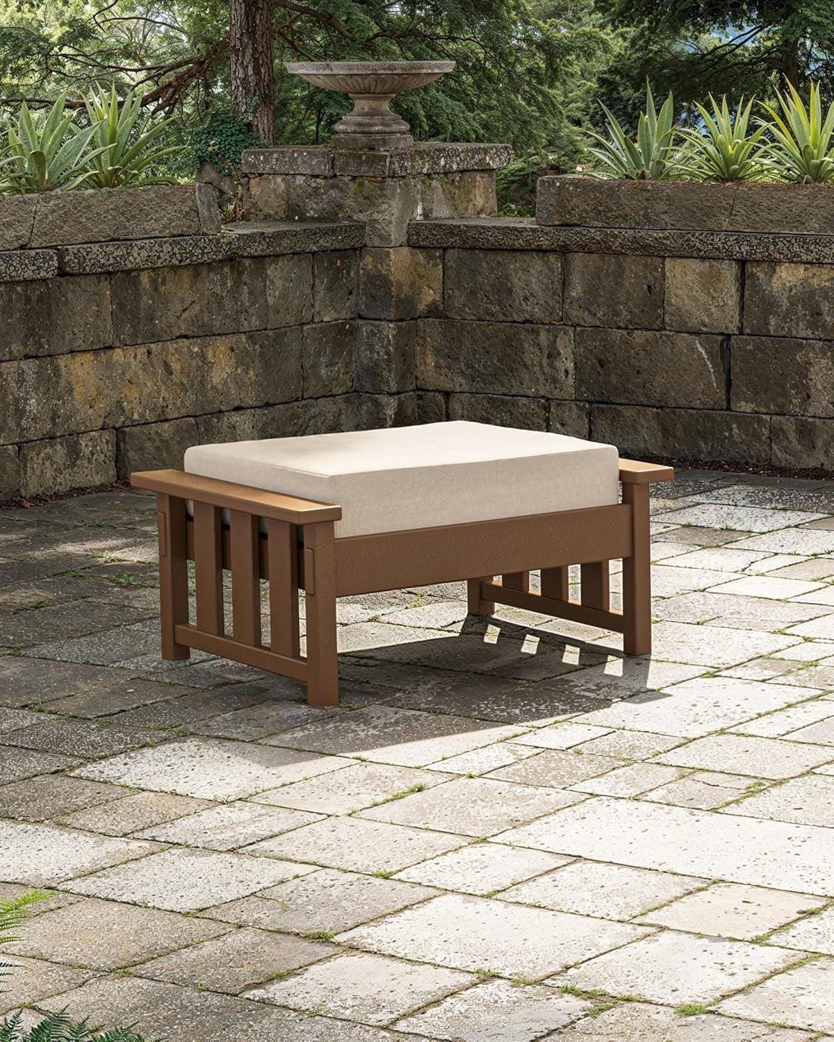 imageMartha Stewart by POLYWOOD Acadia Deep Seating Ottoman in Slate GreyMidnight LinenSlate Grey Midnight Linen