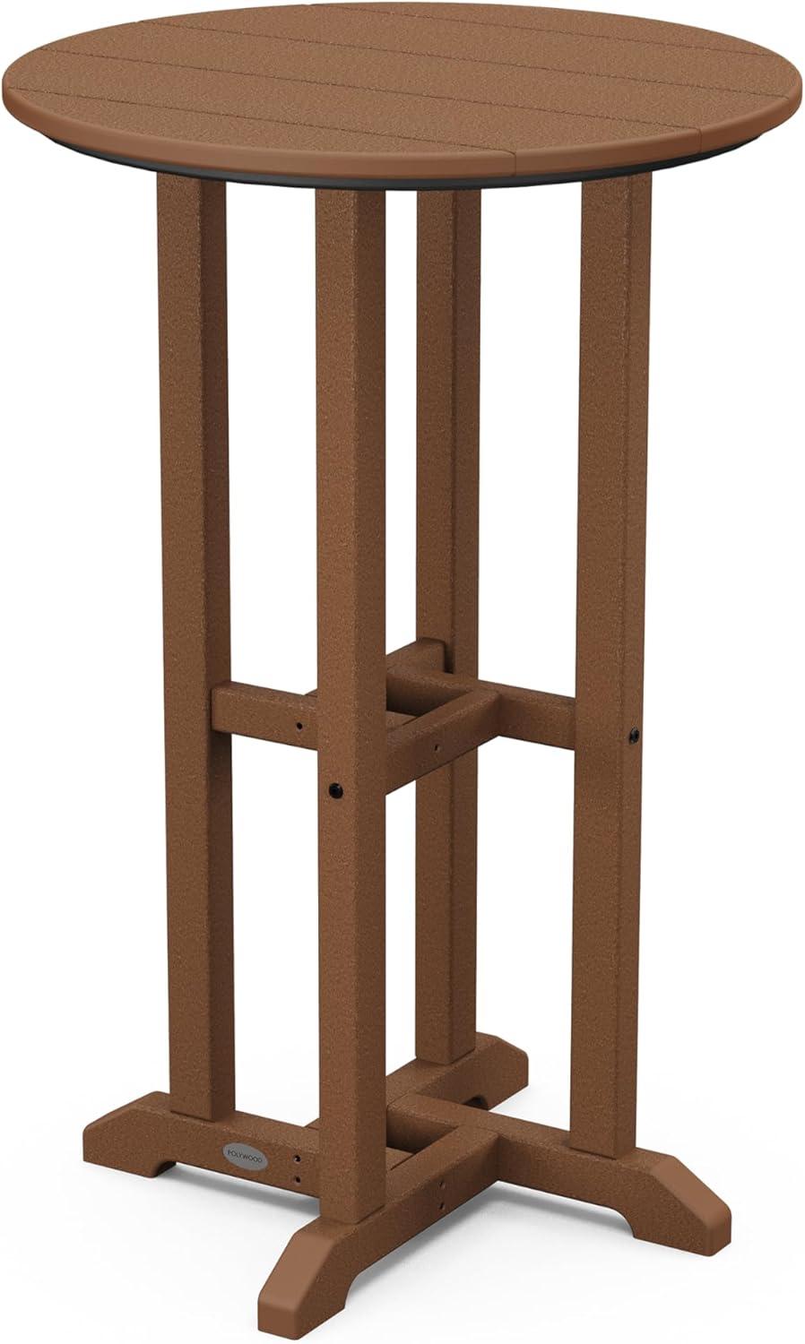 imageMartha Stewart by POLYWOOD Chinoiserie 3Piece Farmhouse Bistro Counter Set in MahoganyTeak