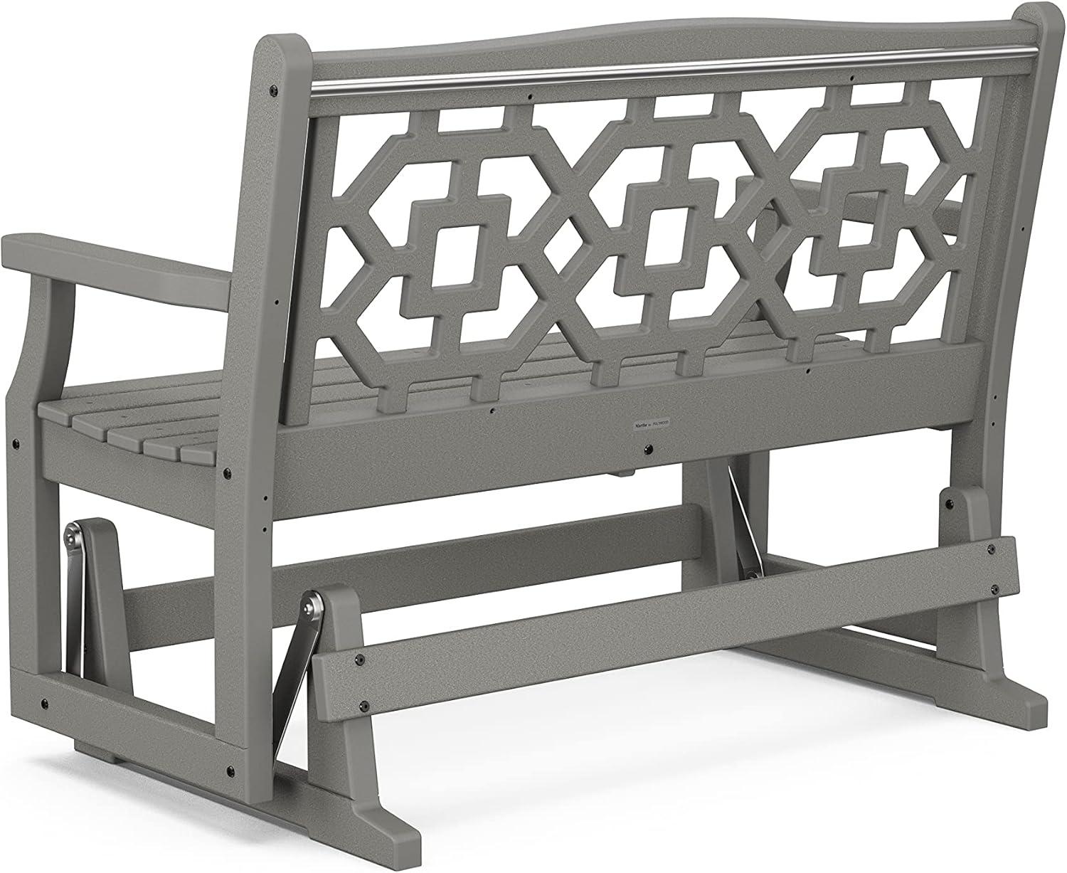 imageMartha Stewart by POLYWOOD Chinoiserie 48 Glider in SandSlate Grey