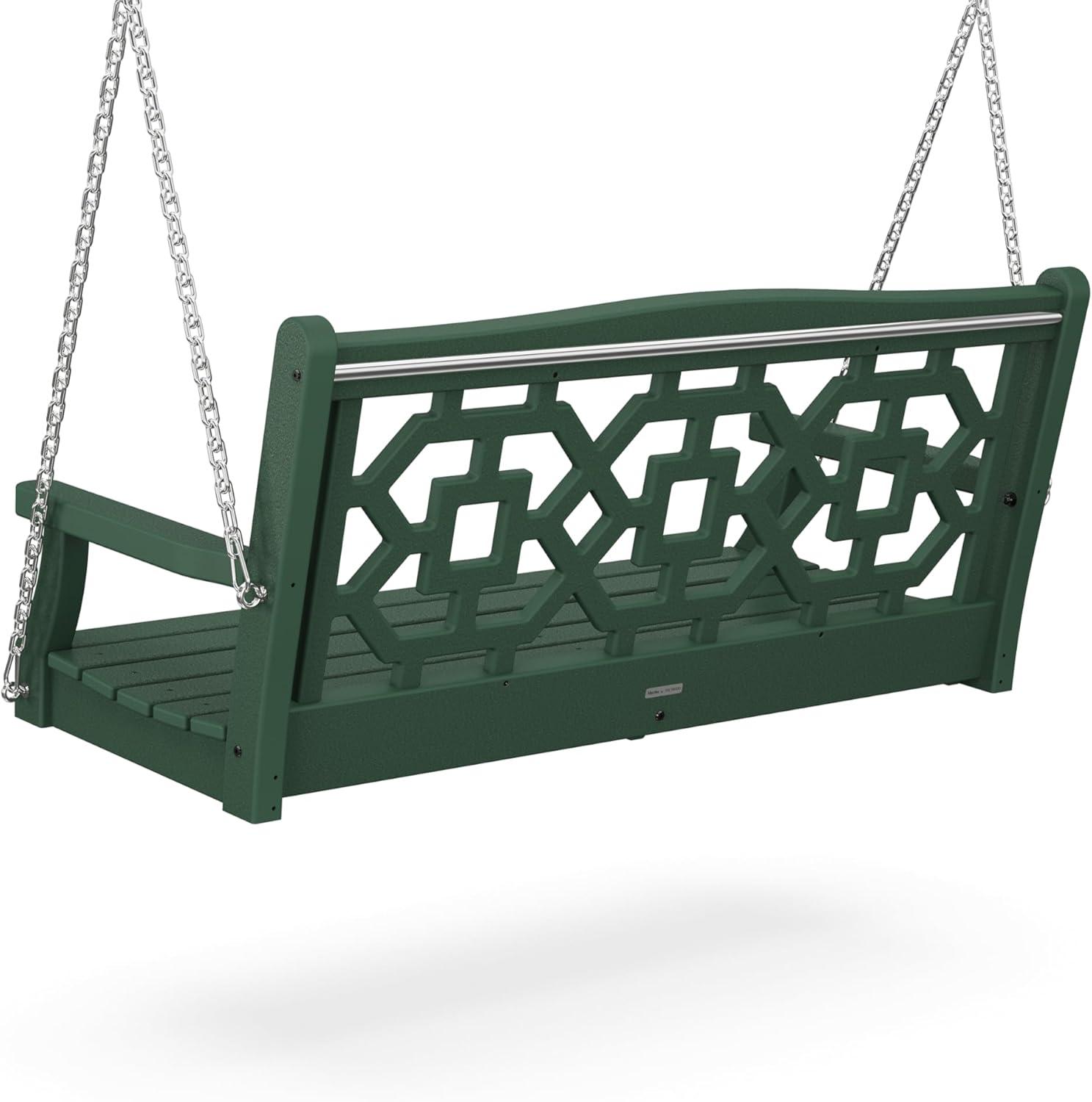 imageMartha Stewart by POLYWOOD Chinoiserie 48 Swing in SandGreen