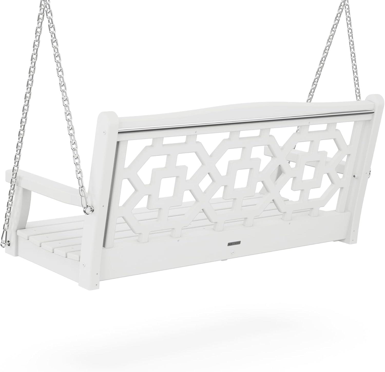 imageMartha Stewart by POLYWOOD Chinoiserie 48 Swing in SandWhite