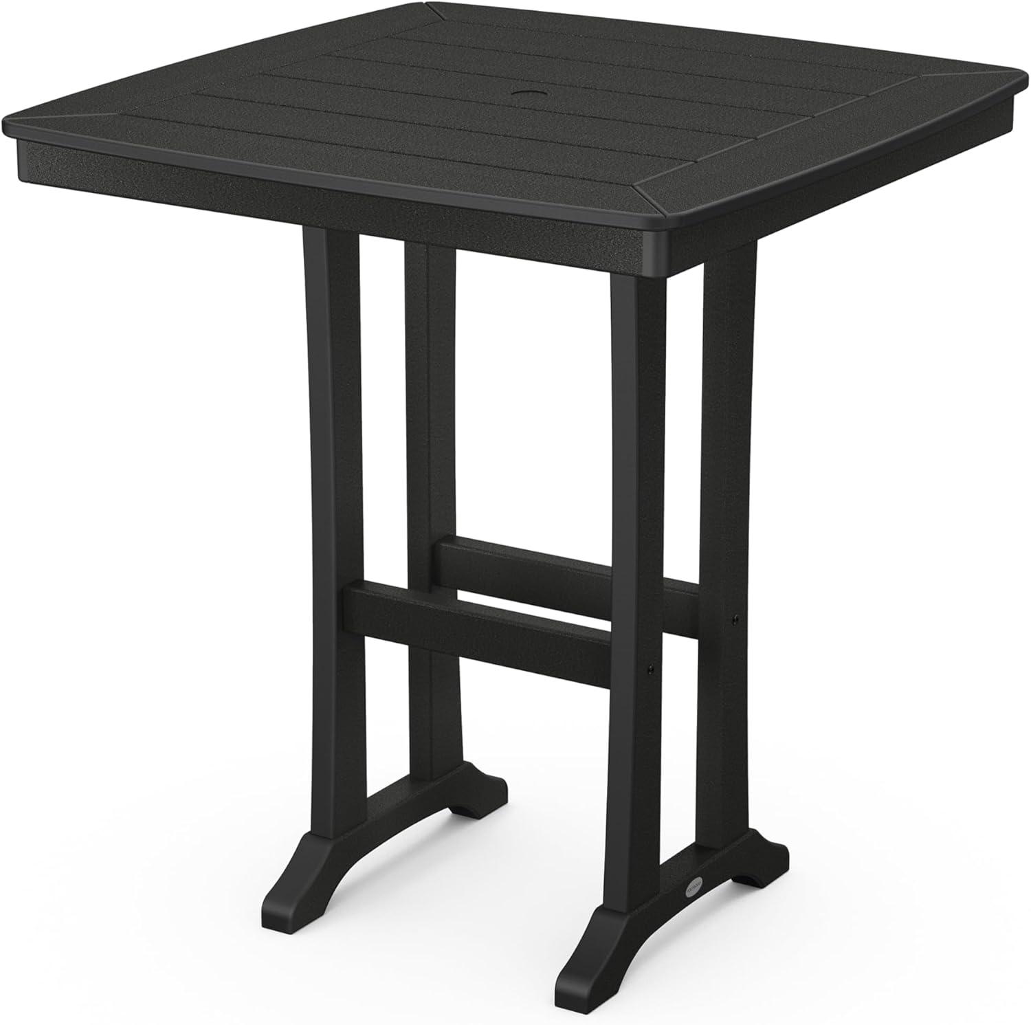 imageMartha Stewart by POLYWOOD Chinoiserie 5Piece Bar Set with Trestle Legs in WhiteBlack