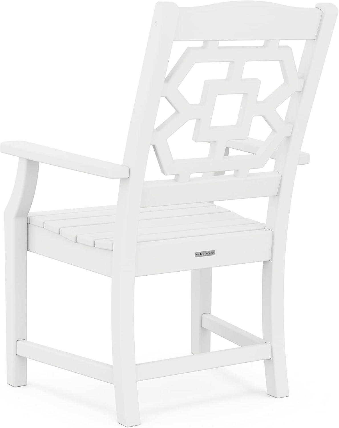 imageMartha Stewart by POLYWOOD Chinoiserie 5Piece Parsons Dining Set Exclusive in GreenWhite