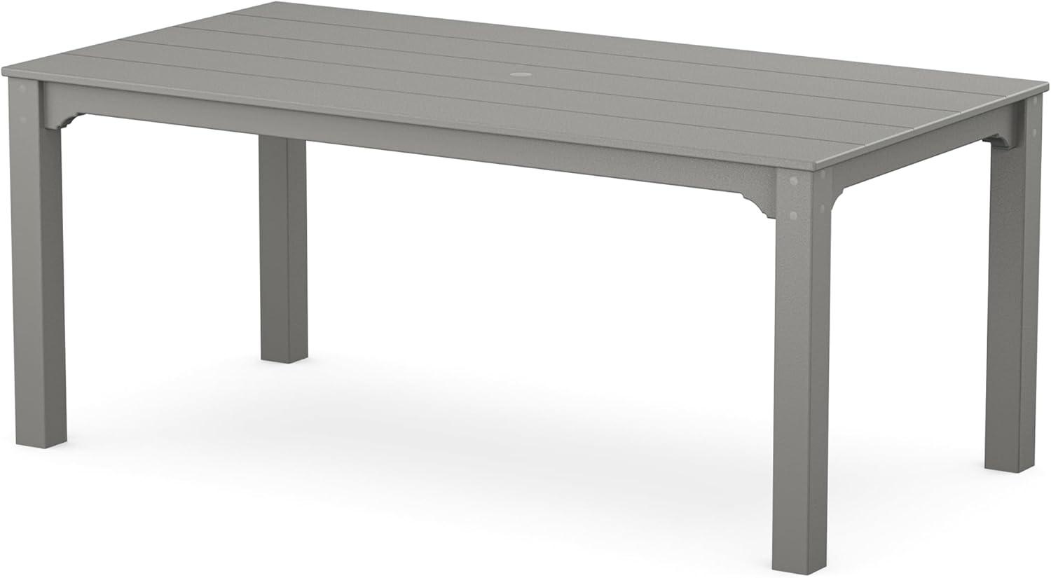 imageMartha Stewart by POLYWOOD Chinoiserie 5Piece Parsons Dining Set with Benches Exclusive in Slate GreySlate Grey