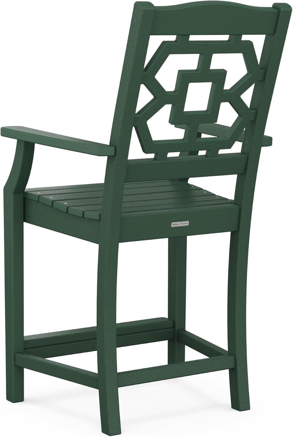 imageMartha Stewart by POLYWOOD Chinoiserie 5Piece Round Counter Set in GreenGreen