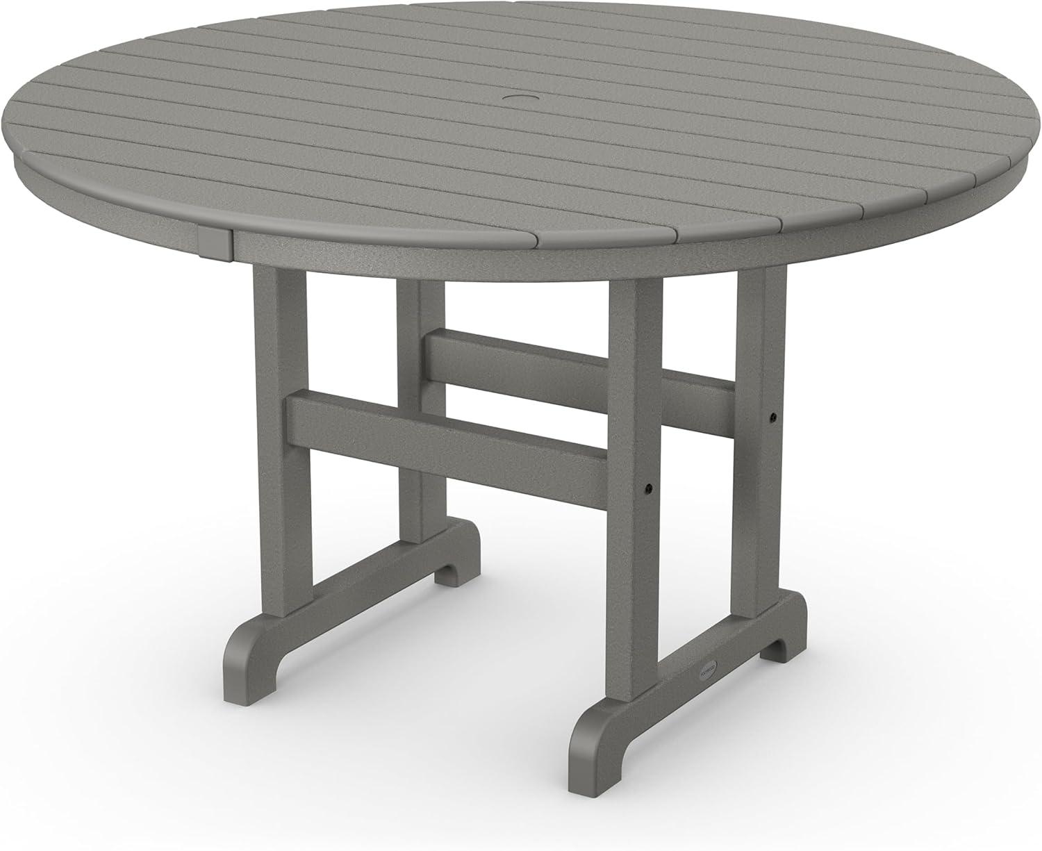 imageMartha Stewart by POLYWOOD Chinoiserie 5Piece Round Farmhouse Dining Set in Slate GreySlate Grey