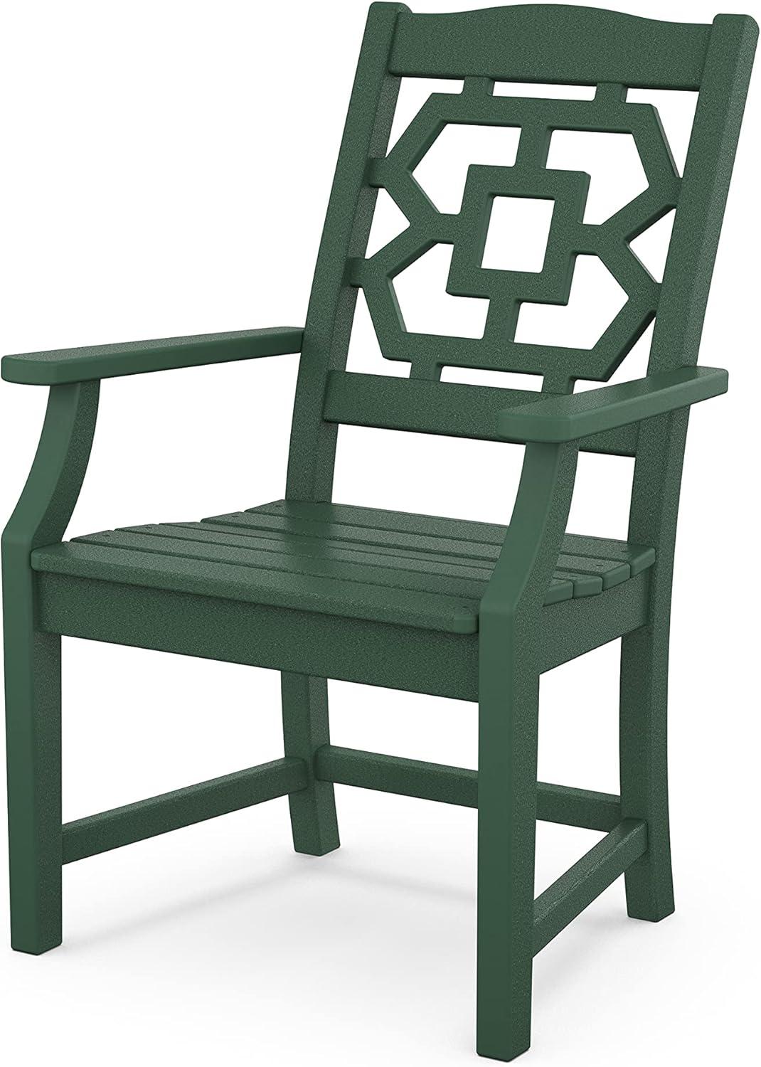 imageMartha Stewart by POLYWOOD Chinoiserie 6Piece Farmhouse Dining Set with Bench in BlackGreen