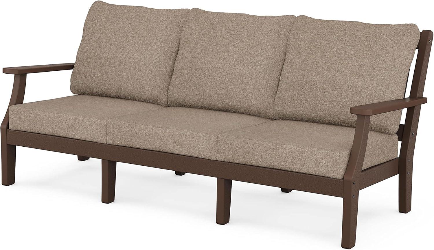 imageMartha Stewart by POLYWOOD Chinoiserie 6Piece Lounge Sofa Set in MahoganySpiced BurlapMahogany Spiced Burlap