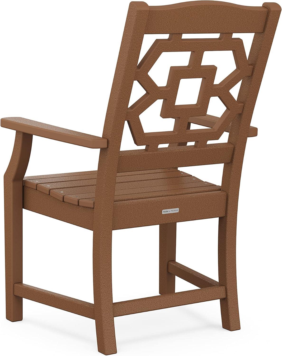 imageMartha Stewart by POLYWOOD Chinoiserie 6Piece Parsons Dining Set with Bench Exclusive in MahoganyTeak