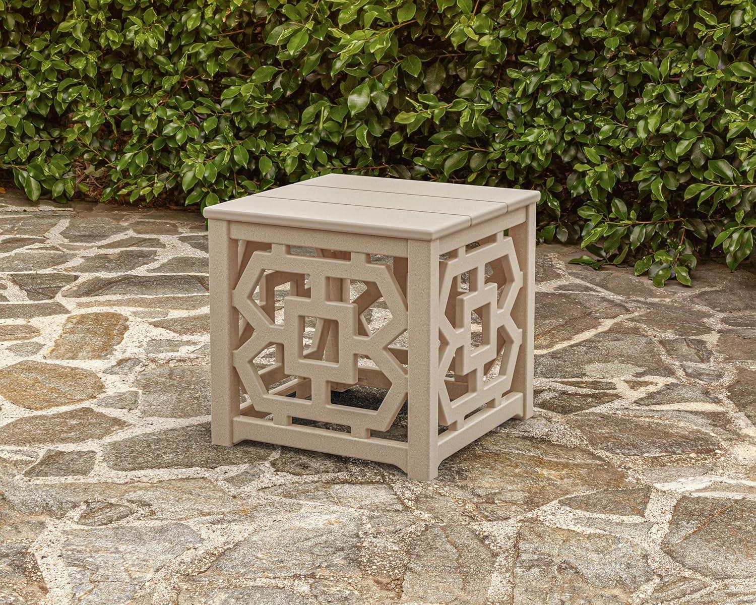 imageMartha Stewart by POLYWOOD Chinoiserie Accent Table in TeakTeak