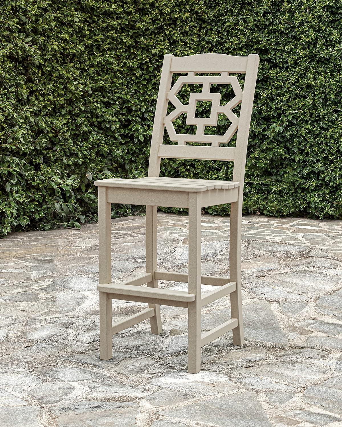 imageMartha Stewart by POLYWOOD Chinoiserie Bar Side Chair in GreenMahogany