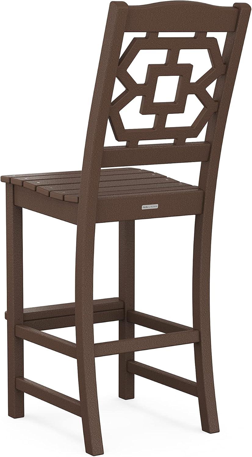 imageMartha Stewart by POLYWOOD Chinoiserie Bar Side Chair in GreenMahogany