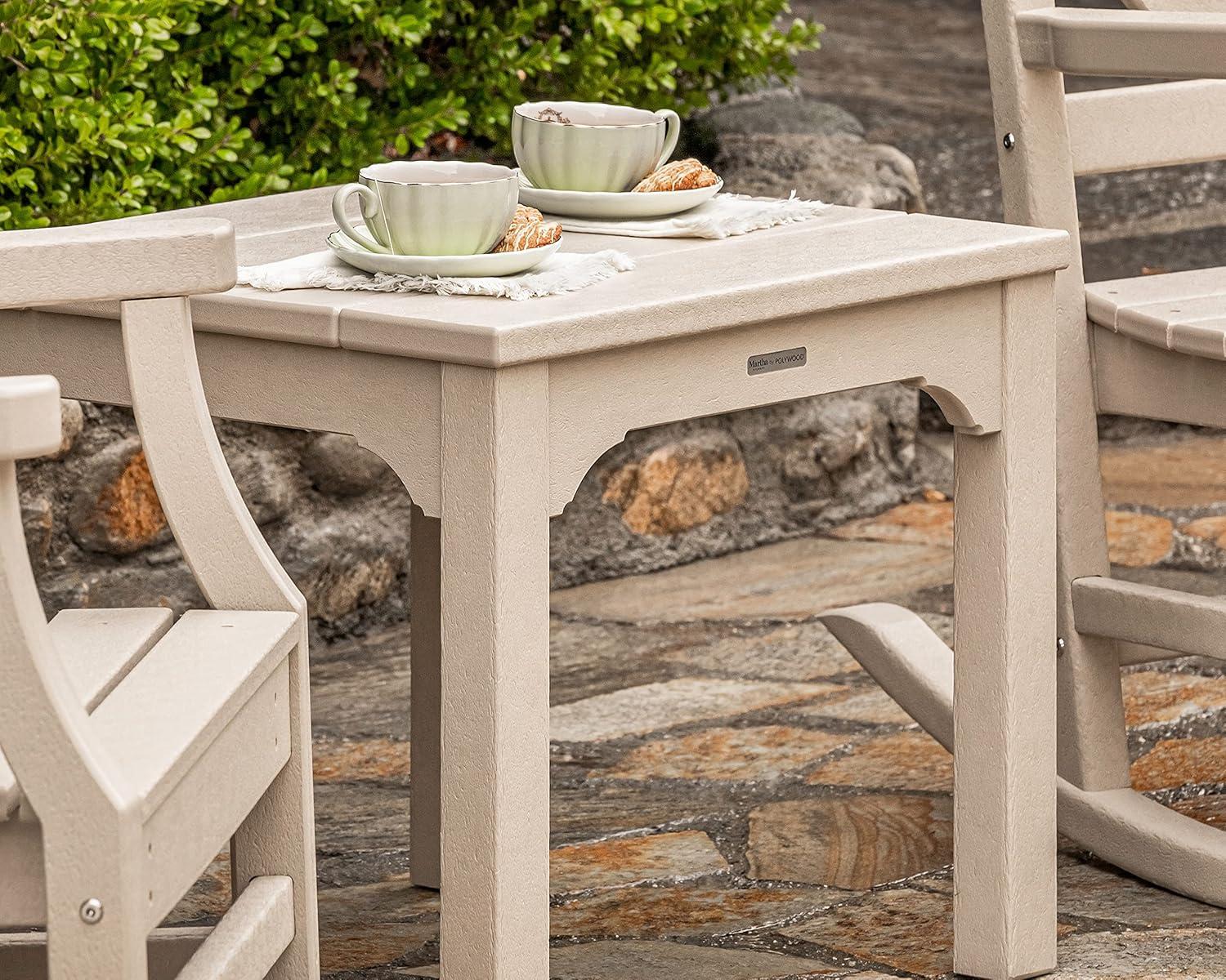 imageMartha Stewart by POLYWOOD Chinoiserie End Table in WhiteSand