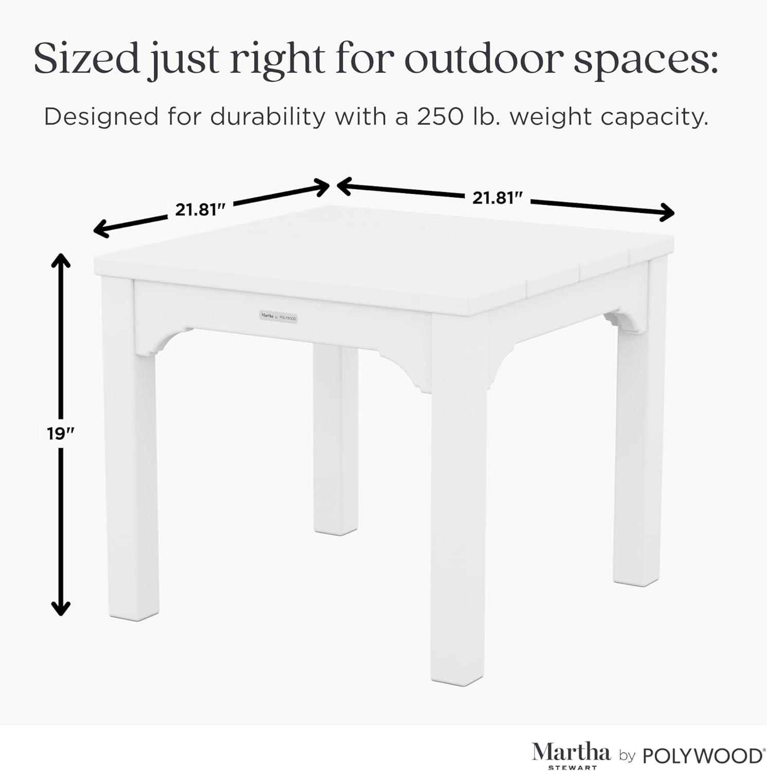 imageMartha Stewart by POLYWOOD Chinoiserie End Table in WhiteWhite