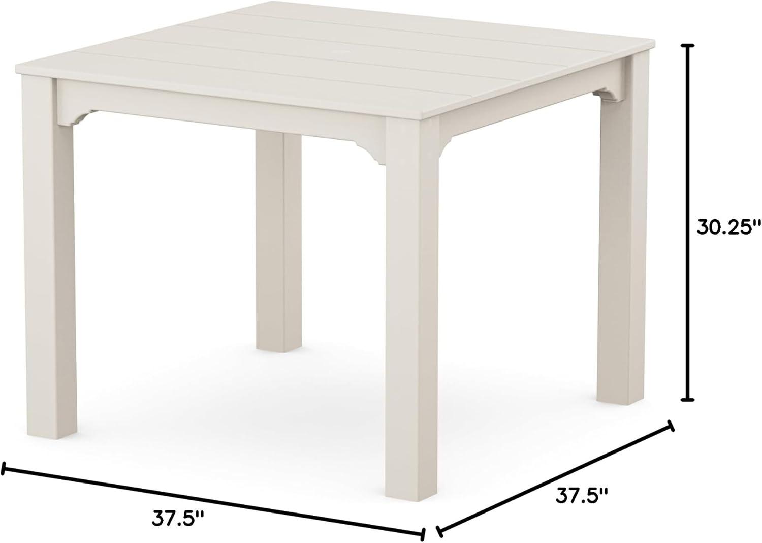 imageMartha Stewart by POLYWOOD Chinoiserie Parsons 38 Square Dining Table in BlackSand