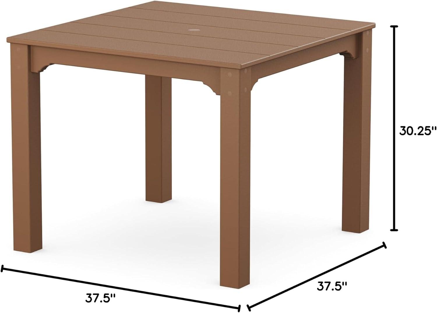 imageMartha Stewart by POLYWOOD Chinoiserie Parsons 38 Square Dining Table in BlackTeak