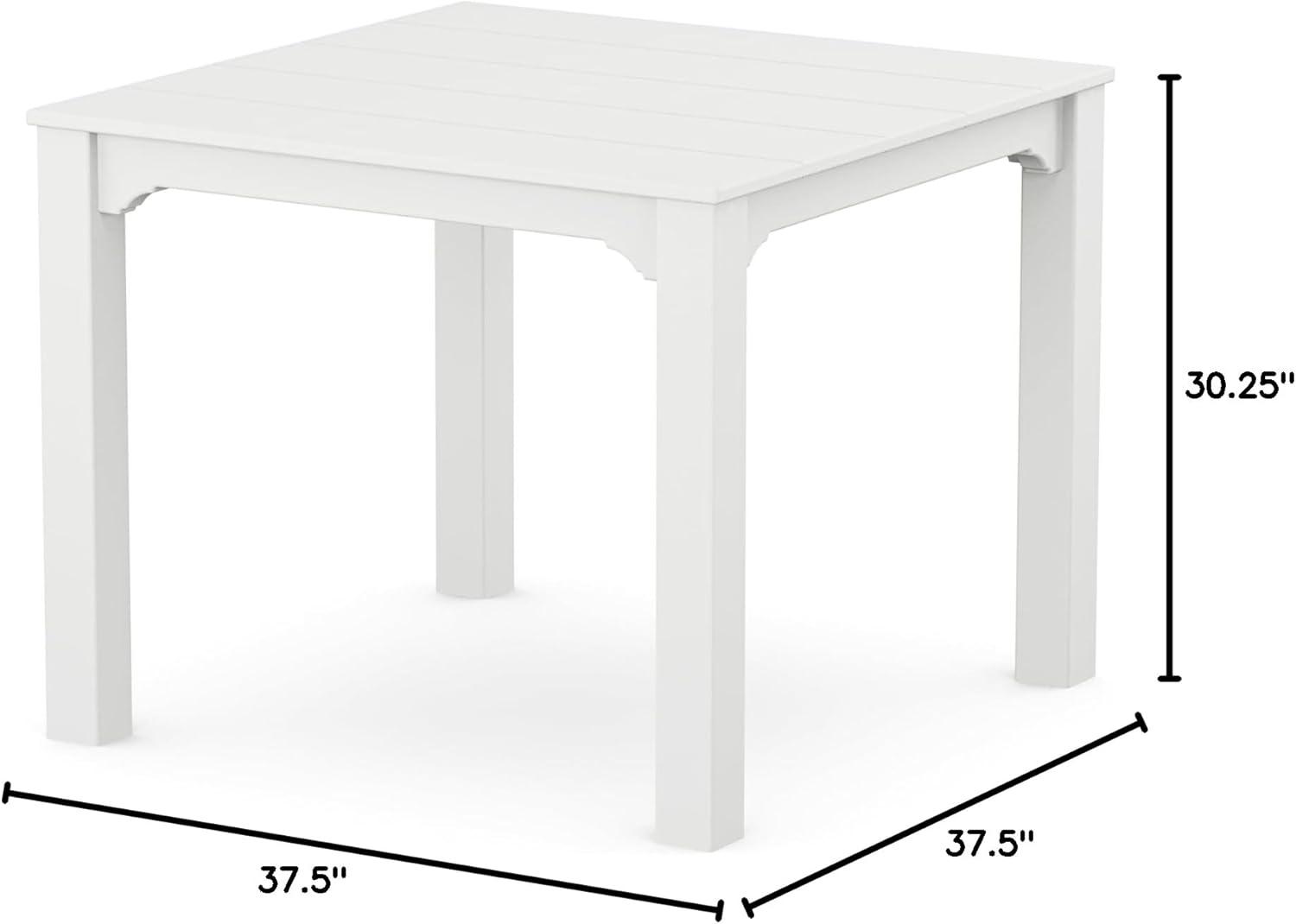 imageMartha Stewart by POLYWOOD Chinoiserie Parsons 38 Square Dining Table in BlackWhite