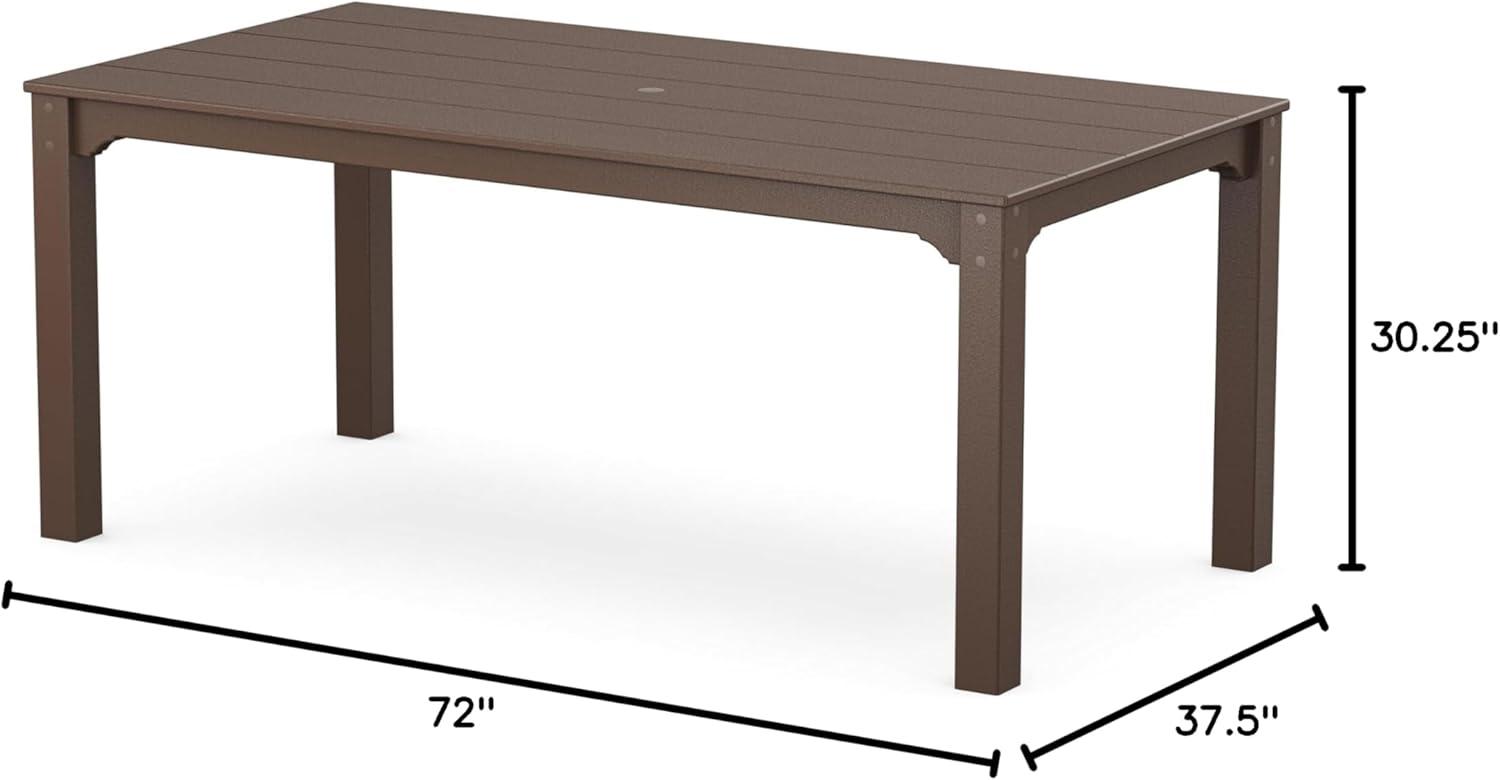 imageMartha Stewart by POLYWOOD Chinoiserie Parsons 38 x 72 Dining Table in WhiteMahogany