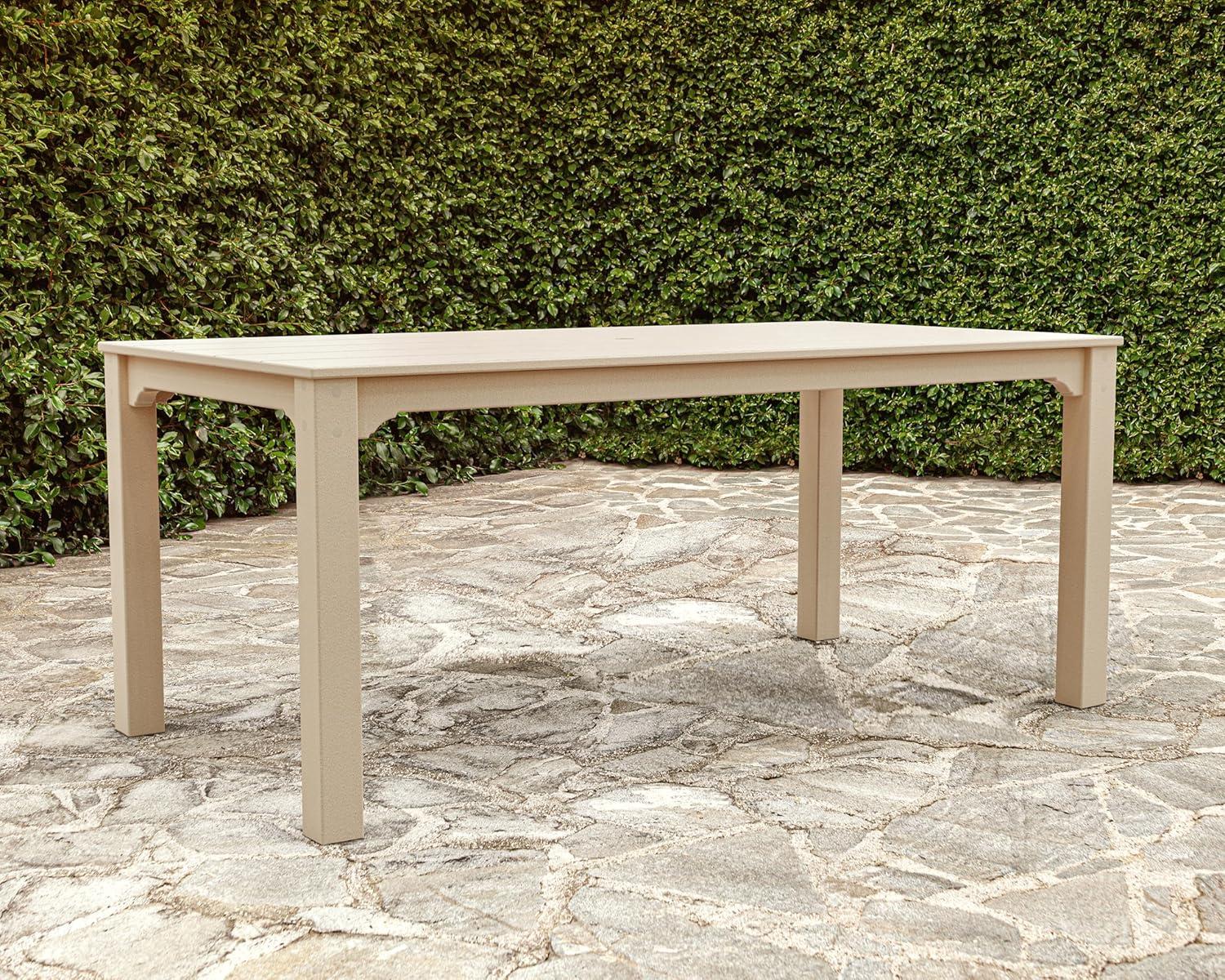 imageMartha Stewart by POLYWOOD Chinoiserie Parsons 38 x 72 Dining Table in WhiteTeak