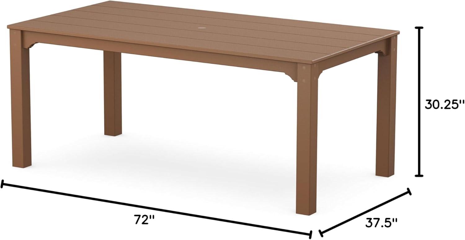imageMartha Stewart by POLYWOOD Chinoiserie Parsons 38 x 72 Dining Table in WhiteTeak