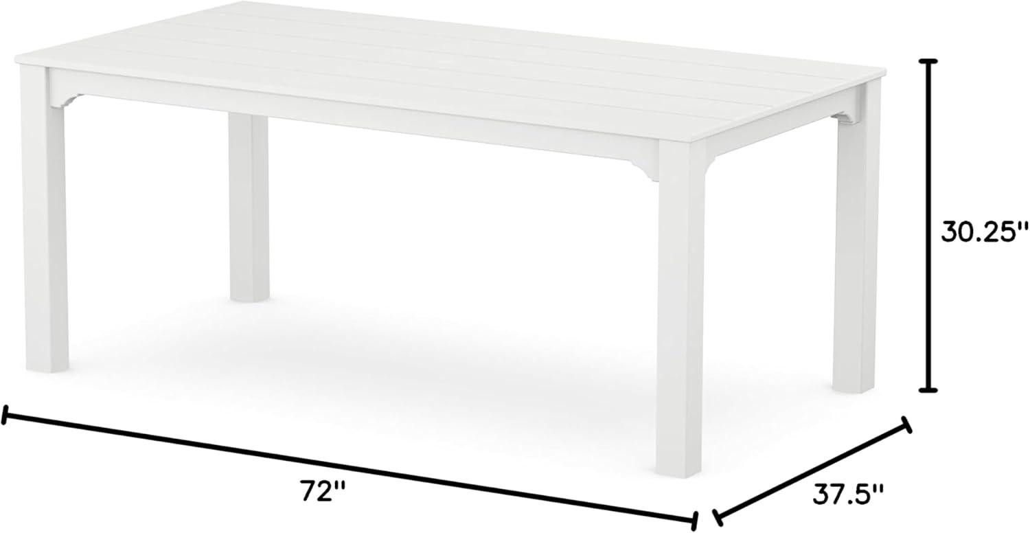 imageMartha Stewart by POLYWOOD Chinoiserie Parsons 38 x 72 Dining Table in WhiteWhite