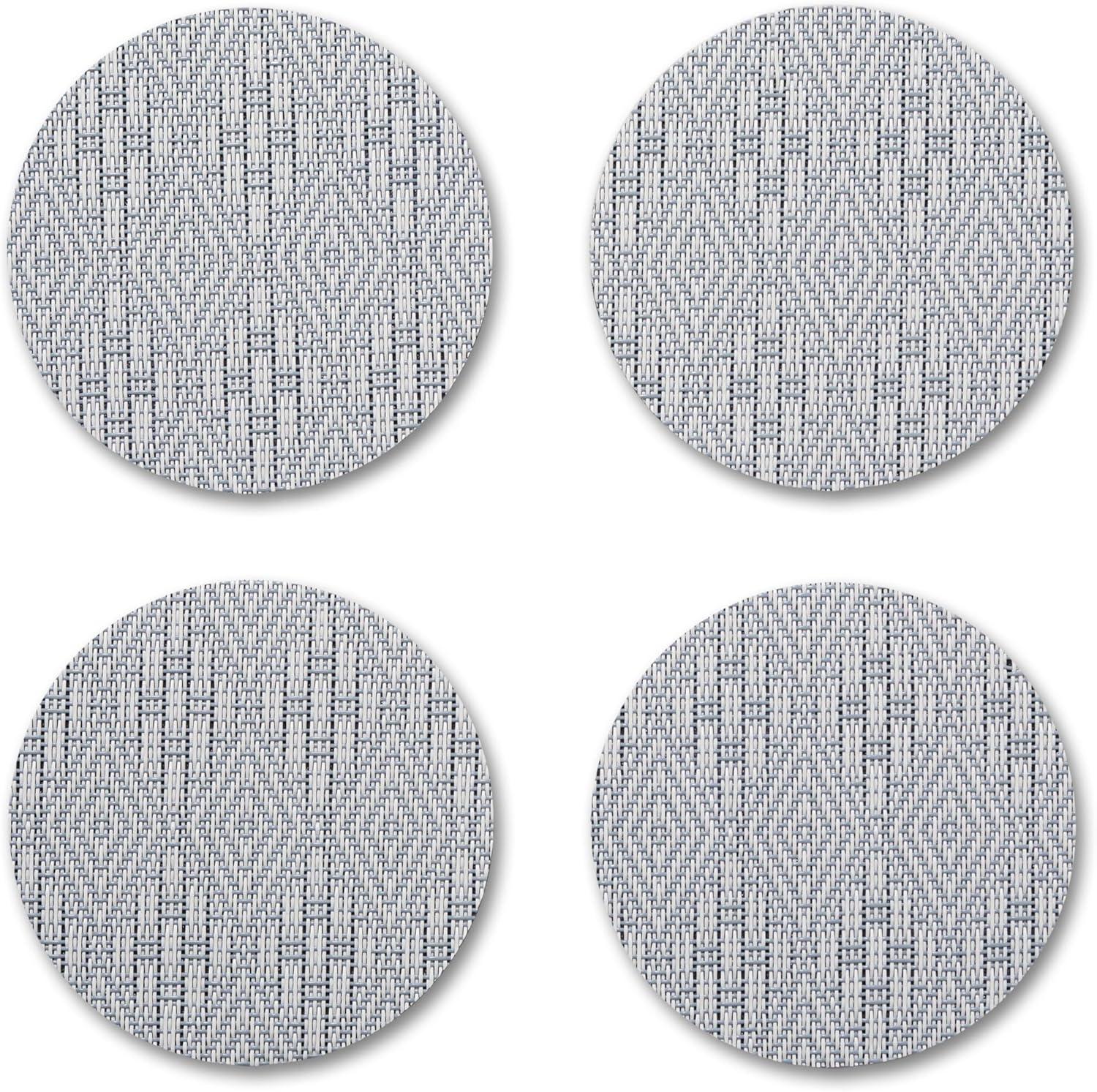 imageMartha by Martha Stewart Chilewich Boxwood Coasters in Abalone Set of 4 StainResistant Woven Textile with Recycled Felt Backing 5 RoundSea