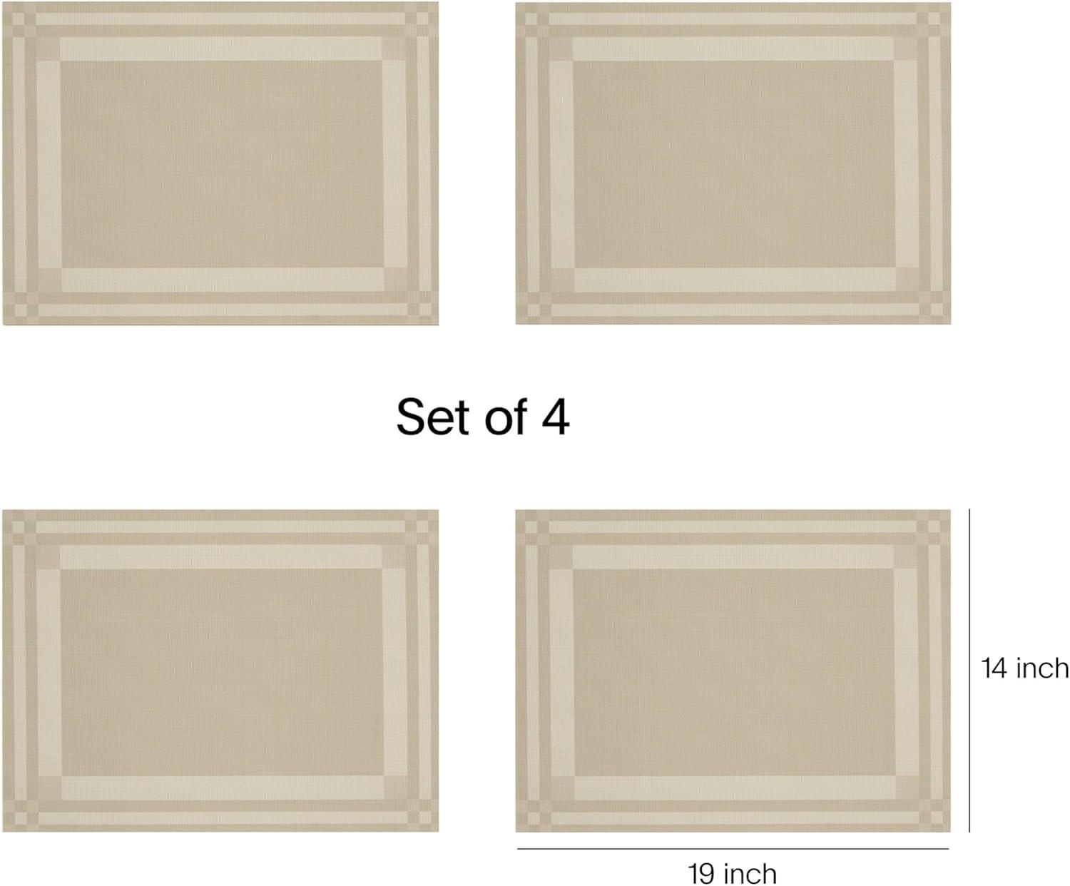 imageMartha by Martha Stewart Chilewich Handkerchief Placemats in Burnt Coral Set of 4 Easy Care Woven Tabletop Textiles IndoorOutdoor 19 x 14 RectangleFlax